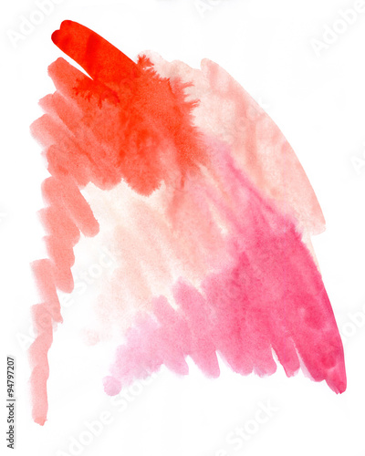 Abstract painting in red and pink colors