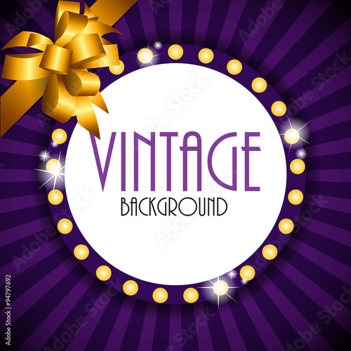 Retro Vintage Background Template Vector Illustration