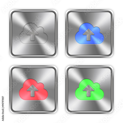 Color cloud upload steel buttons