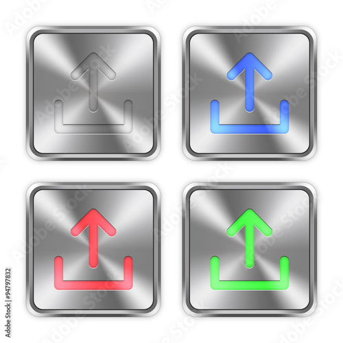 Color upload steel buttons