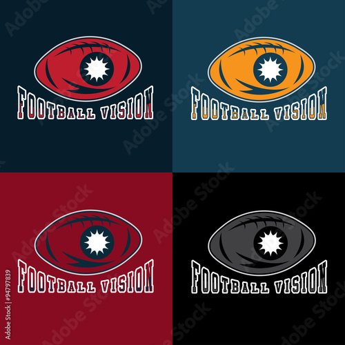 american football vision vector design template