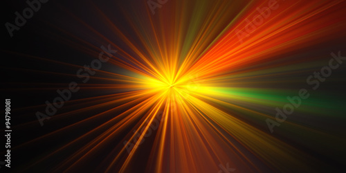 Fotografía Esplosione di luce - template - Luce abbagliante nel tunnel