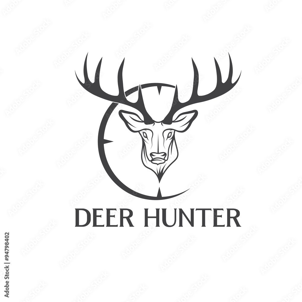 deer hunter vector design template deer hunter vector design template