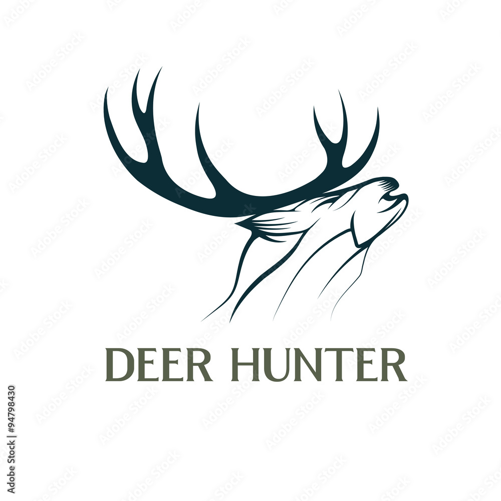 deer hunter vector design template deer hunter vector design template