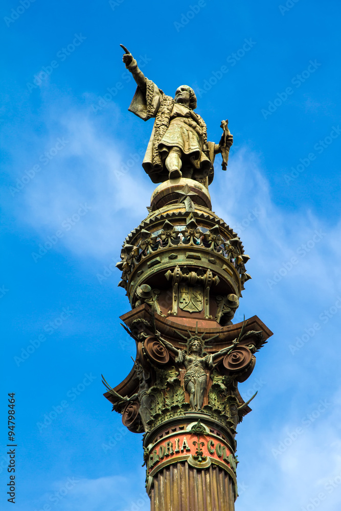 Columbus monument in Barcelona.