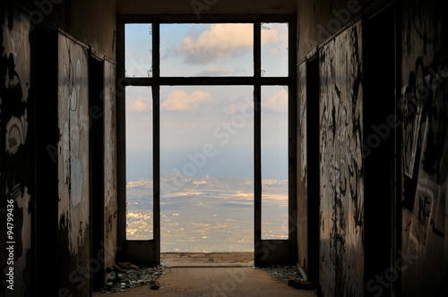 View from an abandoned building up in the mountain.