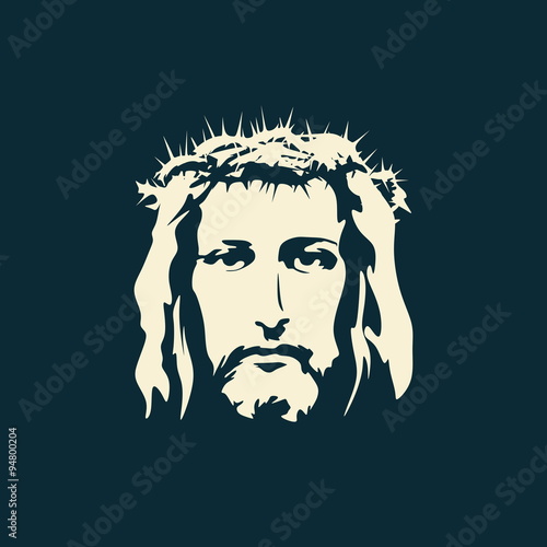 Face of Christ hand drawn