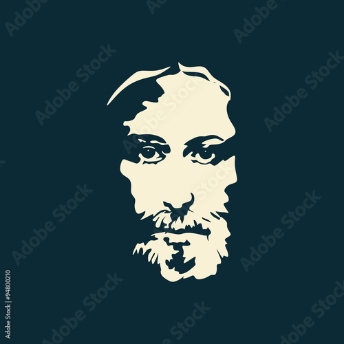 Face of Christ hand drawn