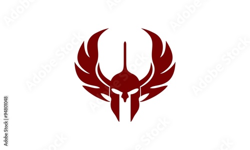 Vector silhouette Roman or spartan Greek helmet
