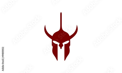 Vector silhouette Roman or spartan Greek helmet