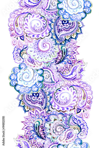 Endless embroider ribbon with lace ornament 