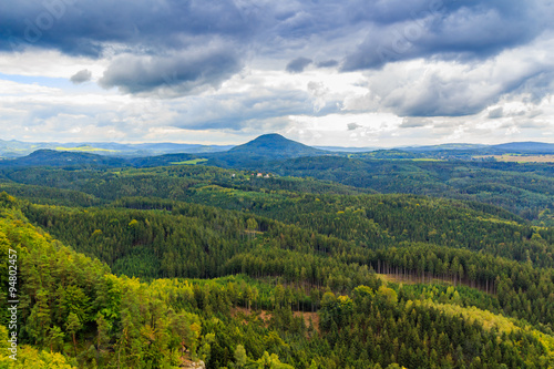 Czech - impressive views of the nearby and far away surroundings from stone bridge Pravcicka brana