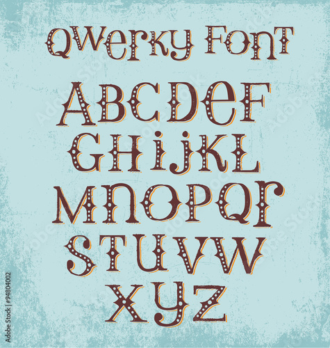 vintage quirky hand drawn font with mixed upper and lower case letters
