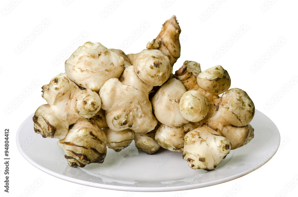 Jerusalem artichoke on the plate