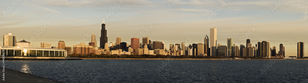 Chicago morning panorama