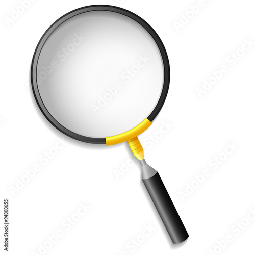 Realistic magnifying glass