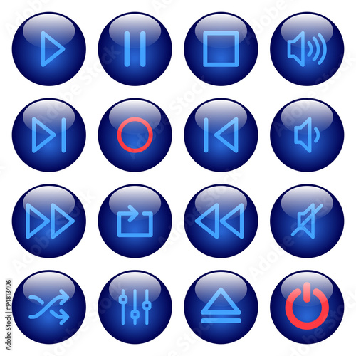 Free Download Media player buttons - GFXLoad