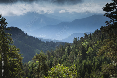 The Lesser Caucasus mountains around Borjomi