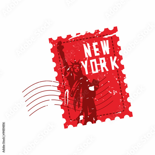 Vector New York Rubber Mail Stamp