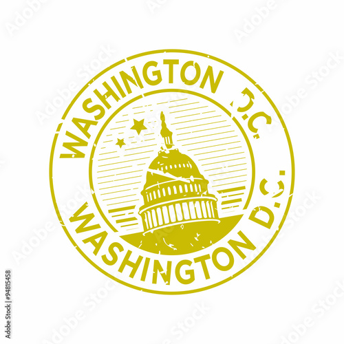 Vector Washington DC Rubber Mail stamp 