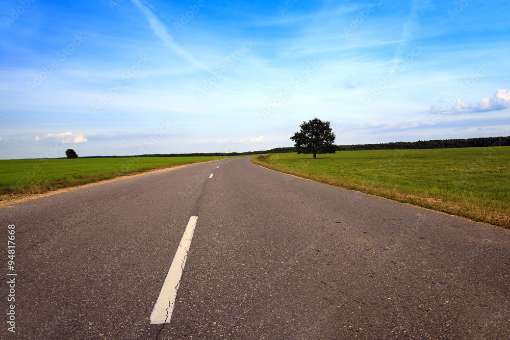   road  through the field