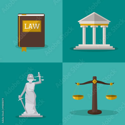 Law and Justice icon design 