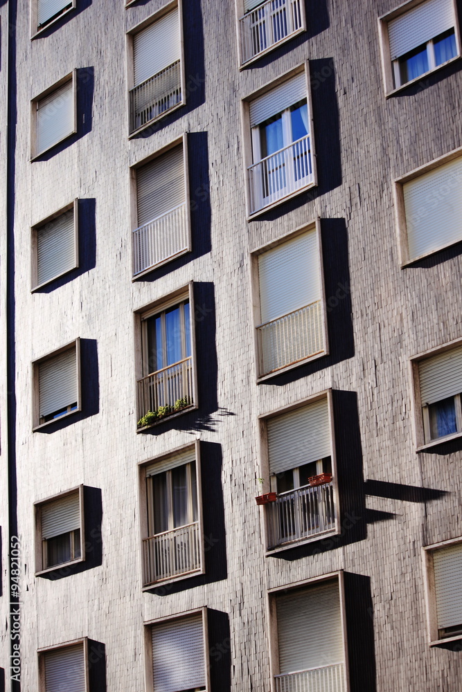 Fototapeta premium Windows on a building facade