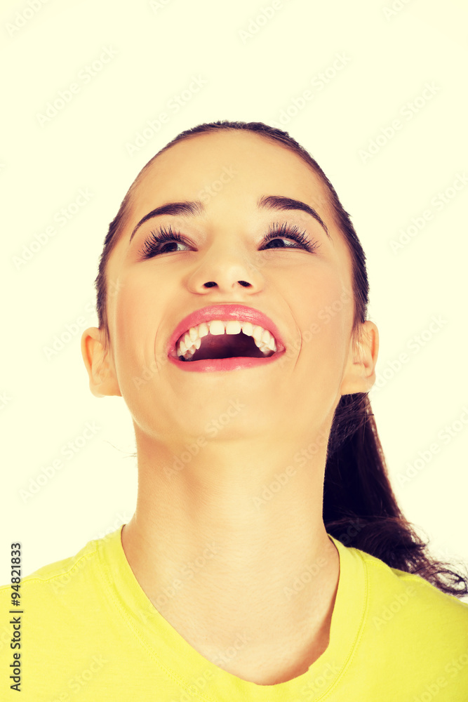 Laughing young woman. Laughing young woman.