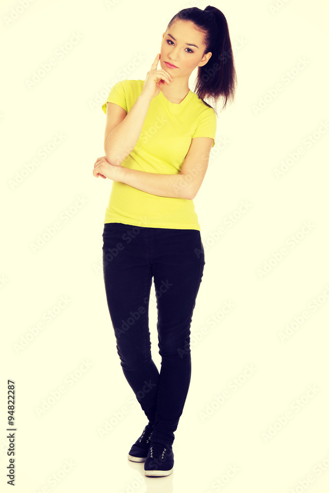 Friendly smiling young woman. Friendly smiling young woman.