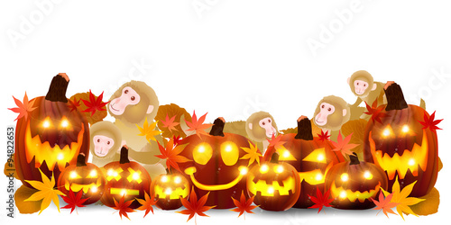 申　ハロウィン　年賀状　背景