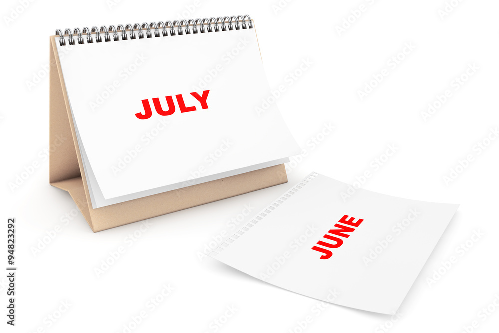 Folding Calendar with July month page