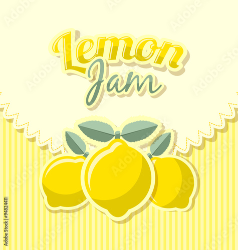 Lemon jam label