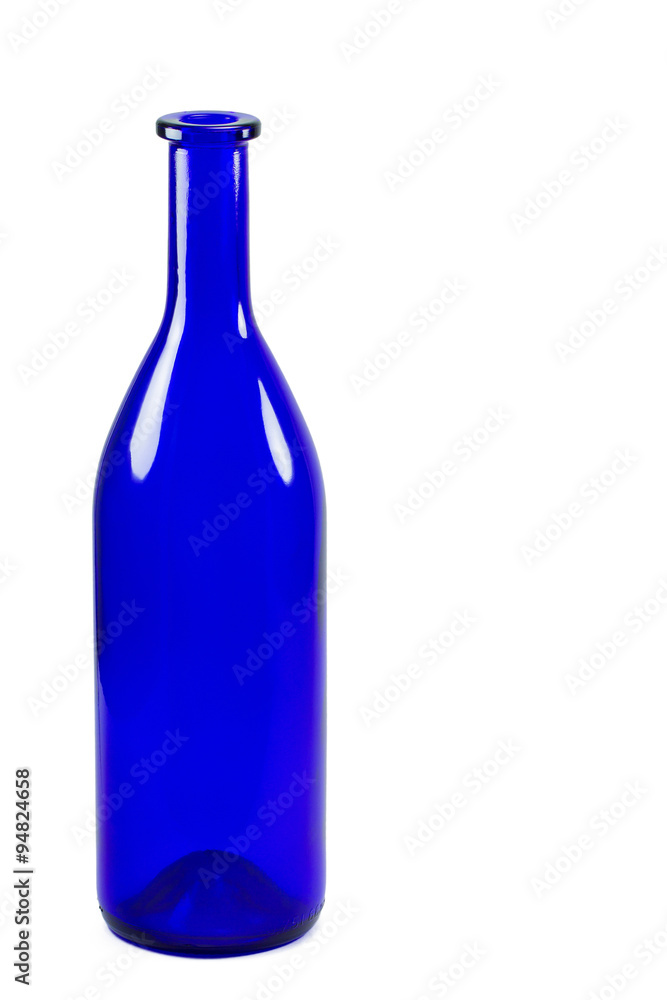 Blue bottle isolated on white background Blue bottle isolated on white background