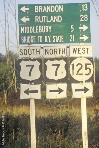 Road signs in New England