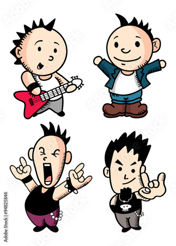 punk rocker cartoon