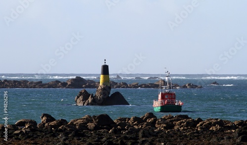 la côte rocheuse à Portsall,bretagne,finistère photo