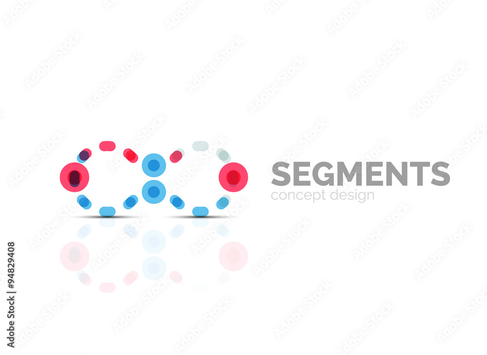 Vector outline minimal abstract geometric logo Vector outline minimal abstract geometric logo