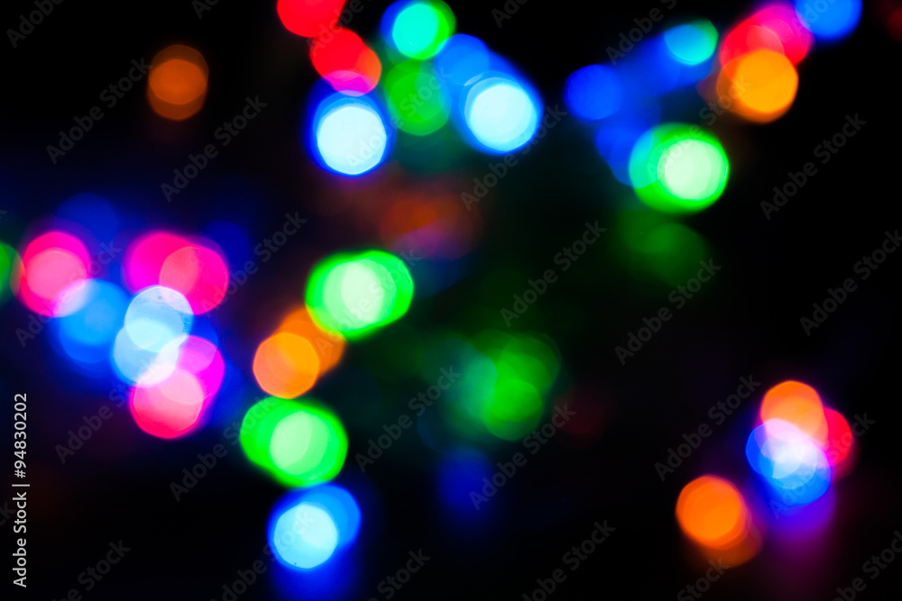Defocussed bokeh of light spots
