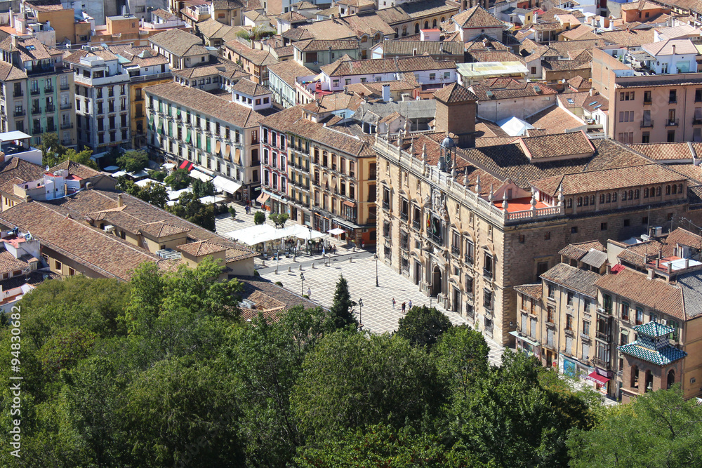 Fototapeta premium Grenade (Espagne) - Plaza Nueva et Real Chancillería