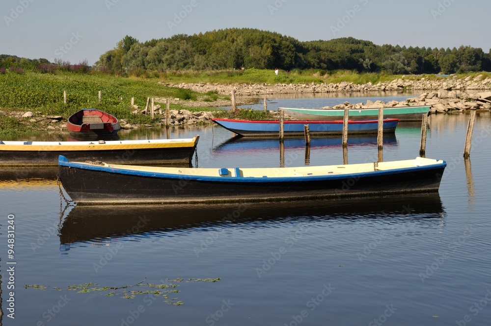 Fototapeta premium boat on a river