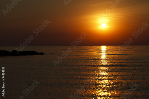 beautiful landscape, sunrise on the sea © homonstock