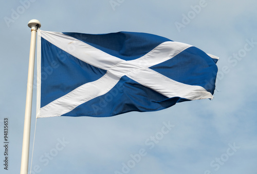 Foto Scottish St. Andrews cross flag.
