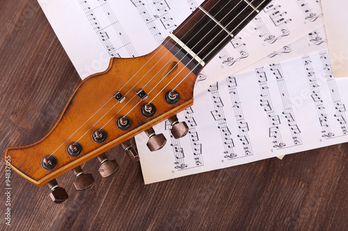 Electric guitar with music ...
