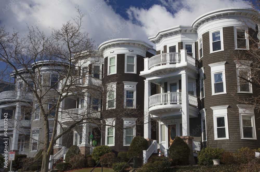Upscale condos and homes of South Boston, Massachusetts, USA, 03.16.2014