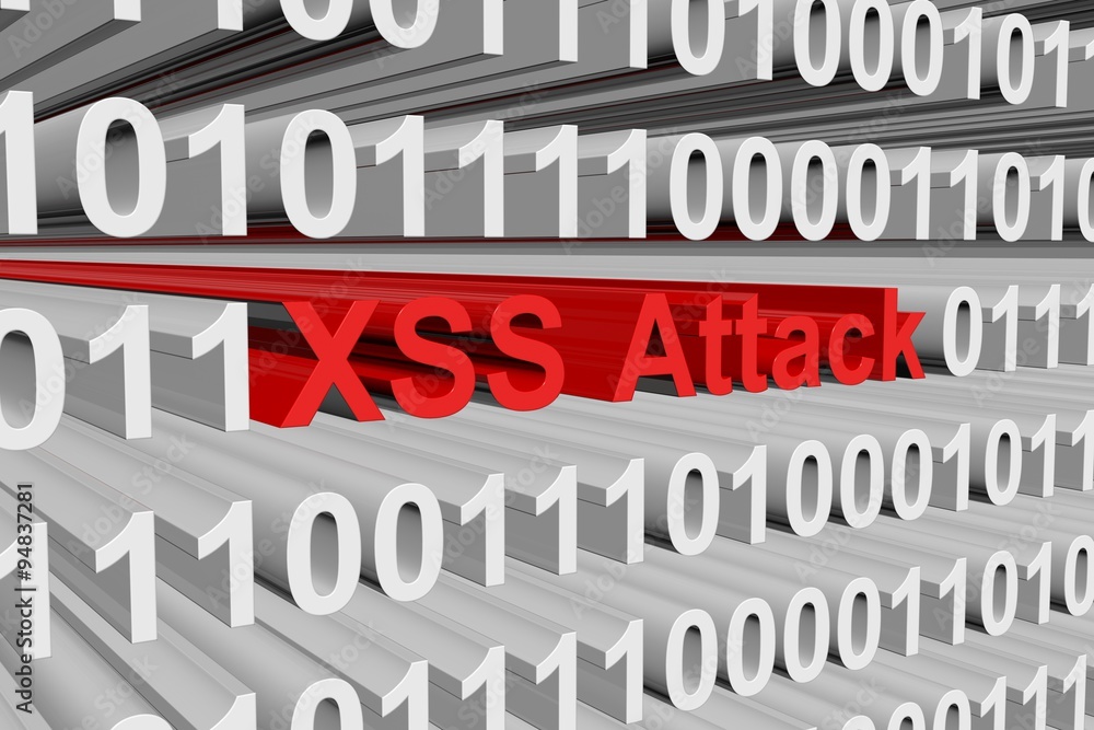 XSS Attack presented in the form of binary code