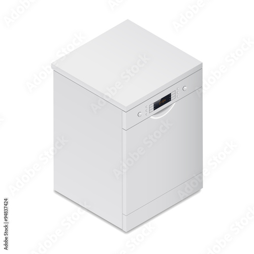 Dishwasher detailed isometric icon