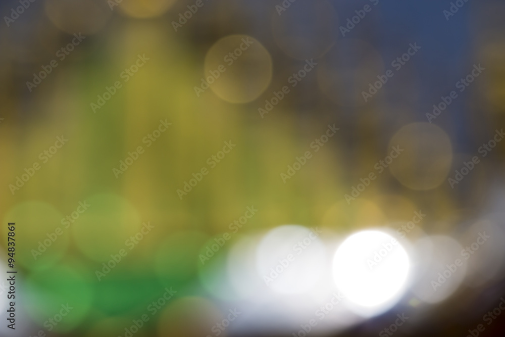     Abstract Christmas bokeh defocused silver and golden lights
