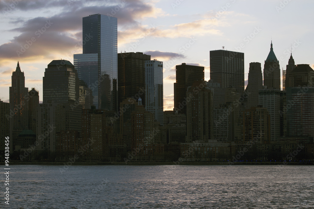 Sunrise on New York City skyline, New York City, New York, USA, 03.21.2014 Sunrise on New York City skyline, New York City, New York, USA, 03.21.2014