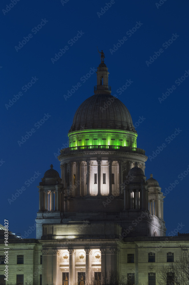 Rhode Island State Capitol at dusk, Providence, Rhode Island, 03.18.2014