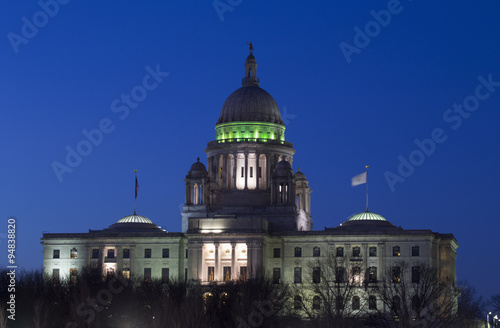 Rhode Island State Capitol at dusk, Providence, Rhode Island, 03.18.2014